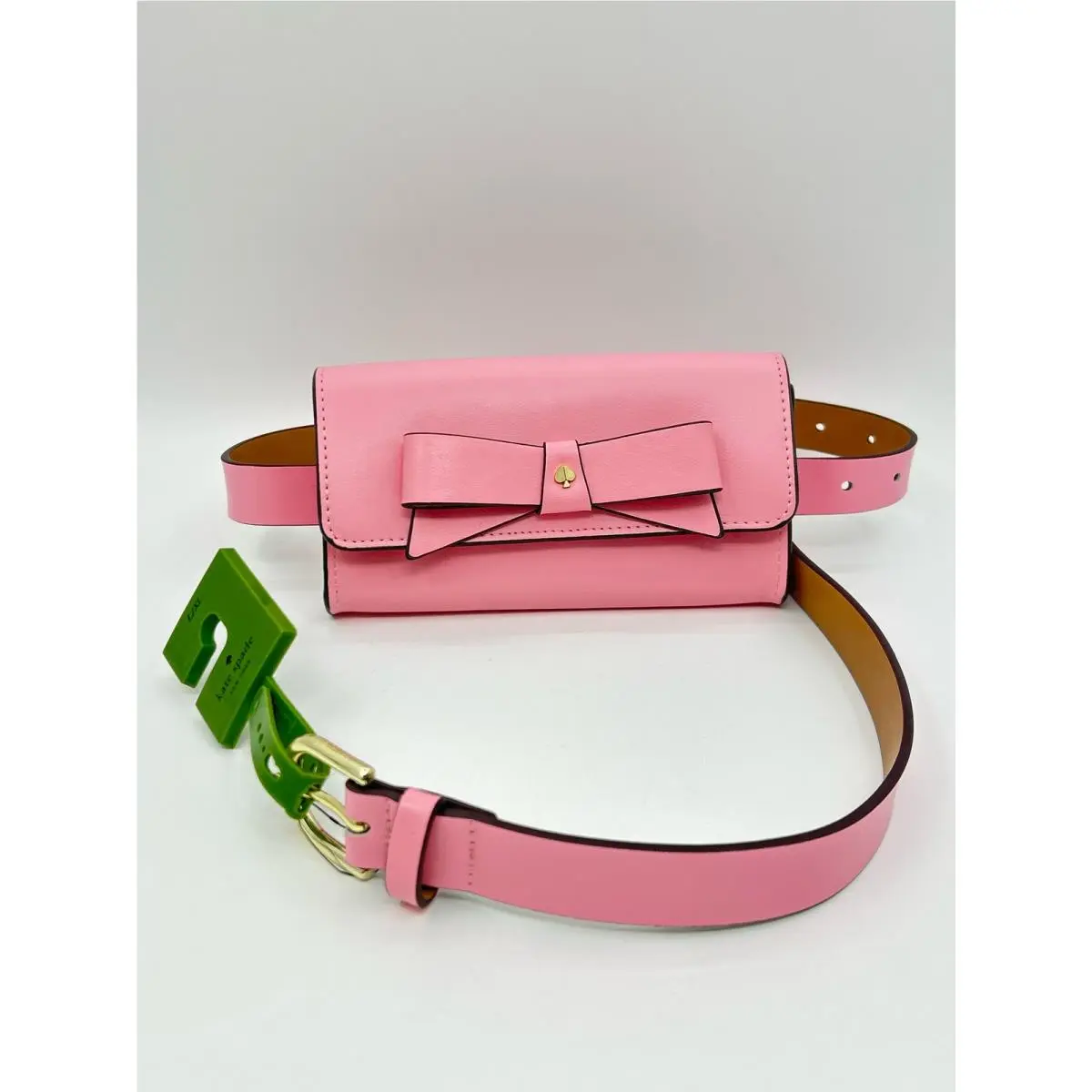 Leather Belt Bag Pink Women Purse Handbag Preppy Barbiecore Bow by Kate Spade