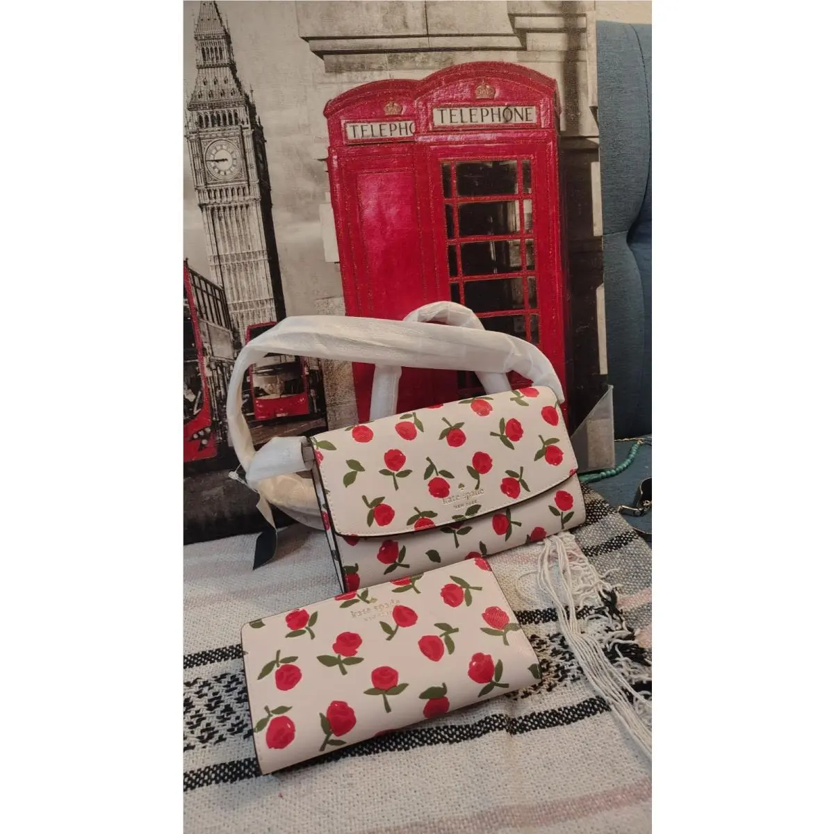 Kate Spade “dana” Rosette Wallet and Crossbody Set