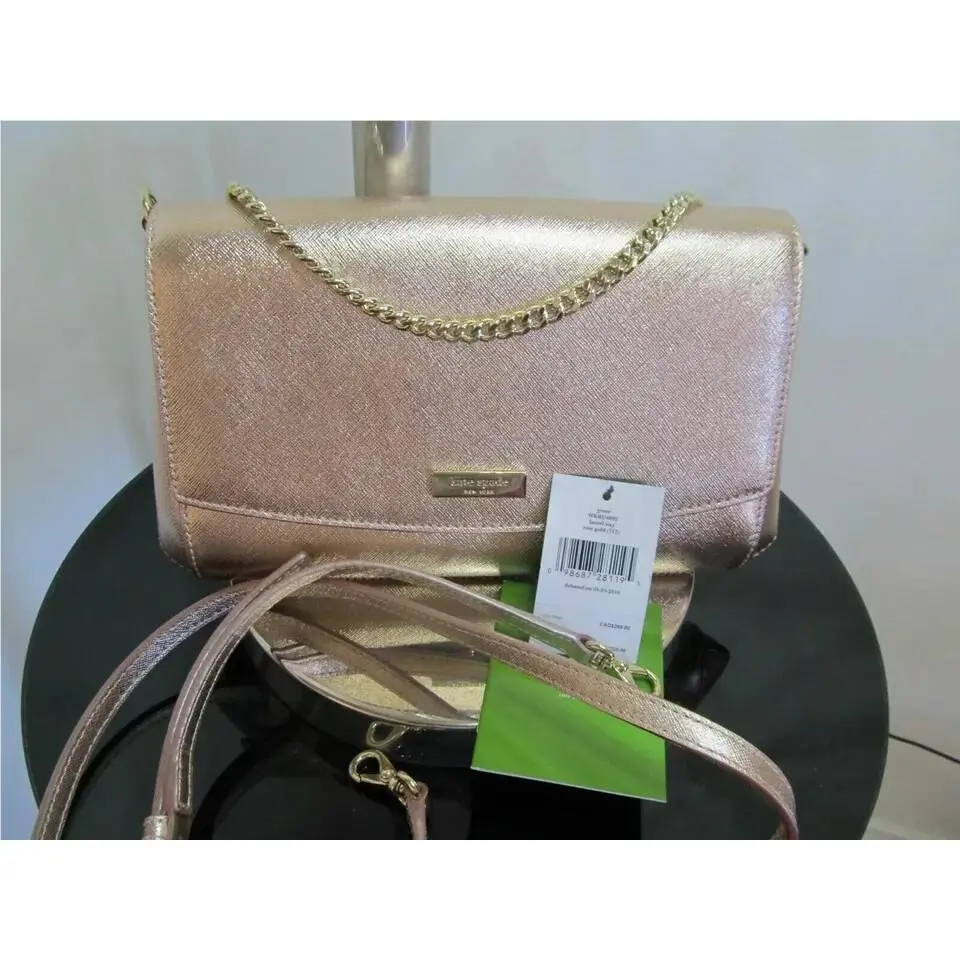 New York Greer Leather Crossbody Bag Rose/gold by Kate Spade