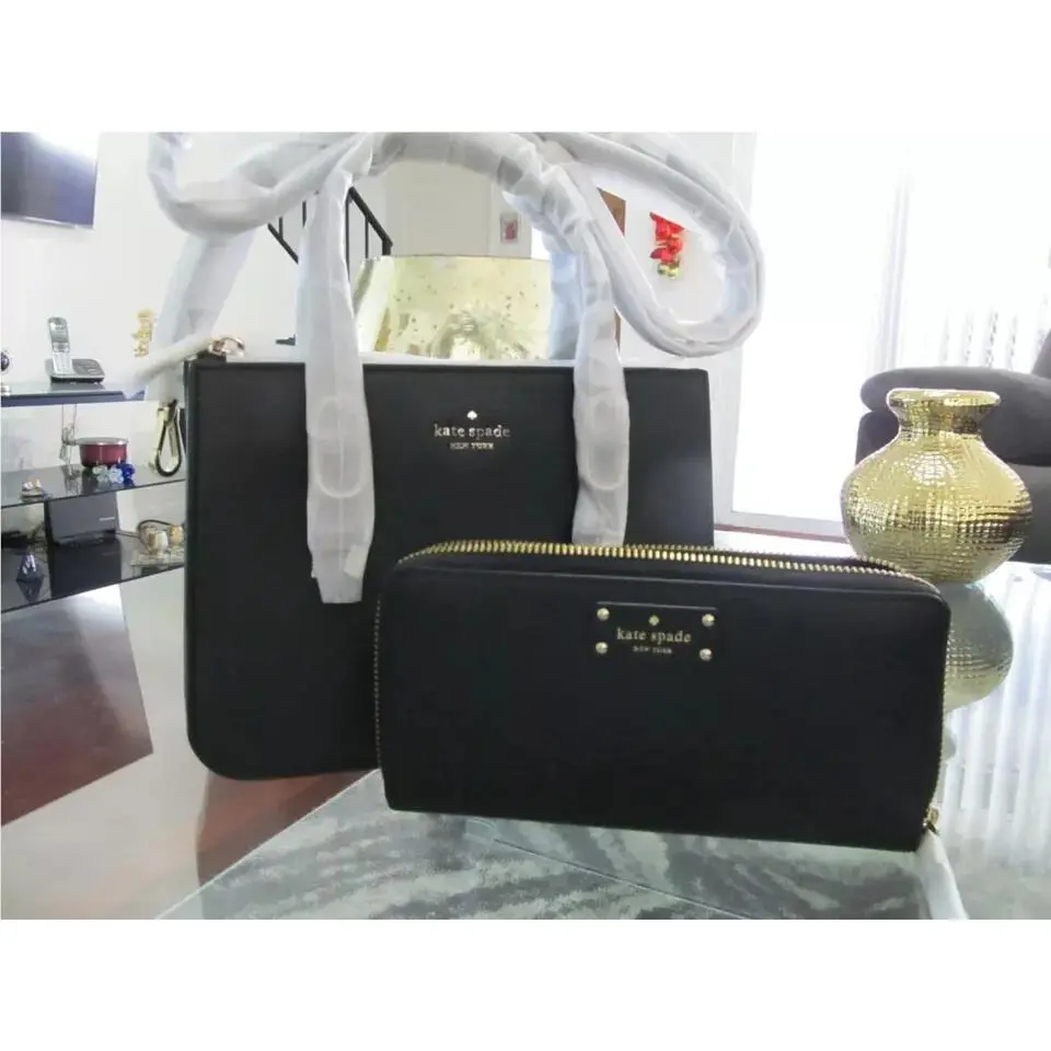 Connie Small Triple Gusset Satchel and Grove Street Neda Black Bundle by Kate Spade