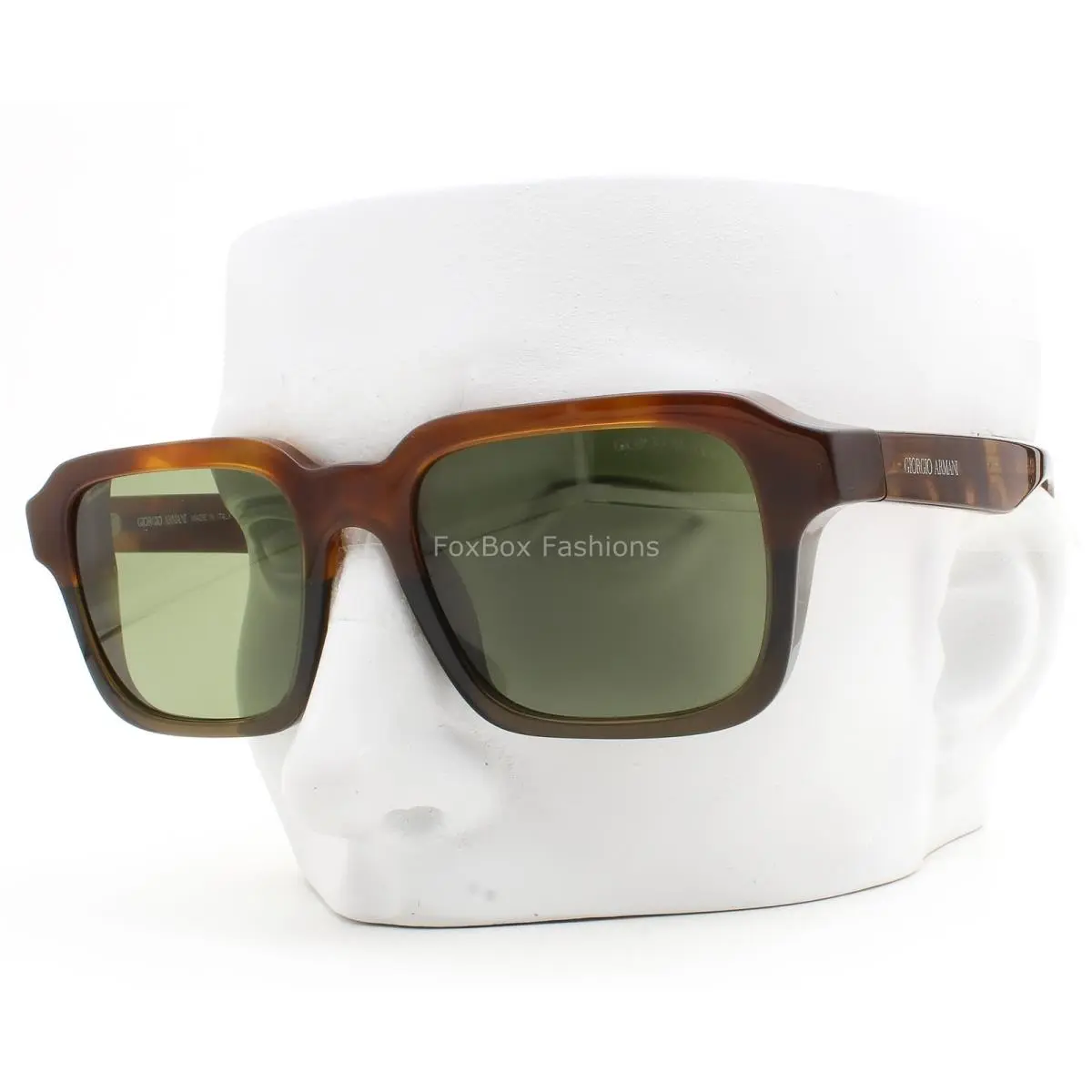 Giorgio Armani Sunglasses Brown Havana Green Glass AR 8194-U 5988/14 with Case