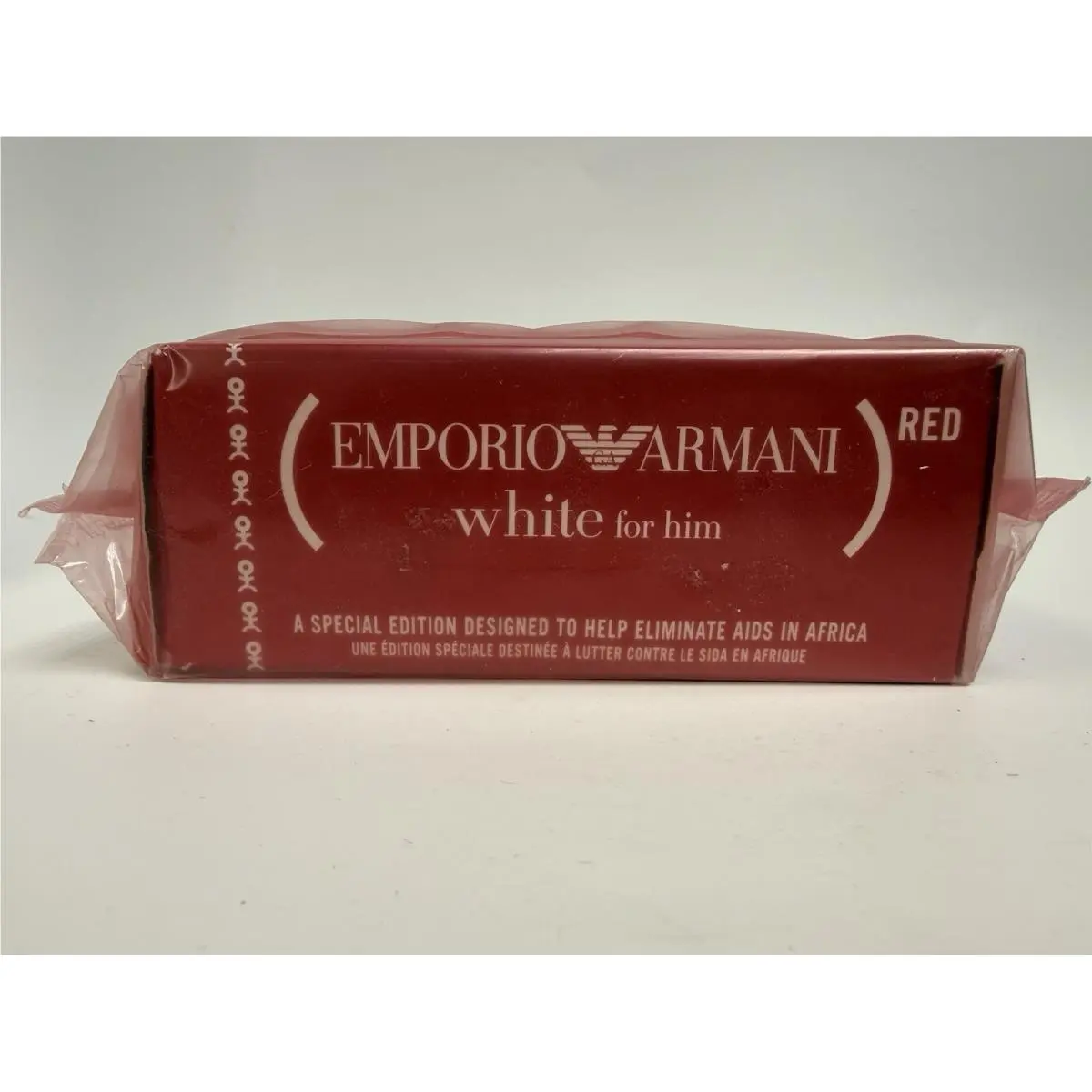 Emporio Armani White For Him Red BY Giorgio Armani 3.4 Spray AS Seen IN Pics