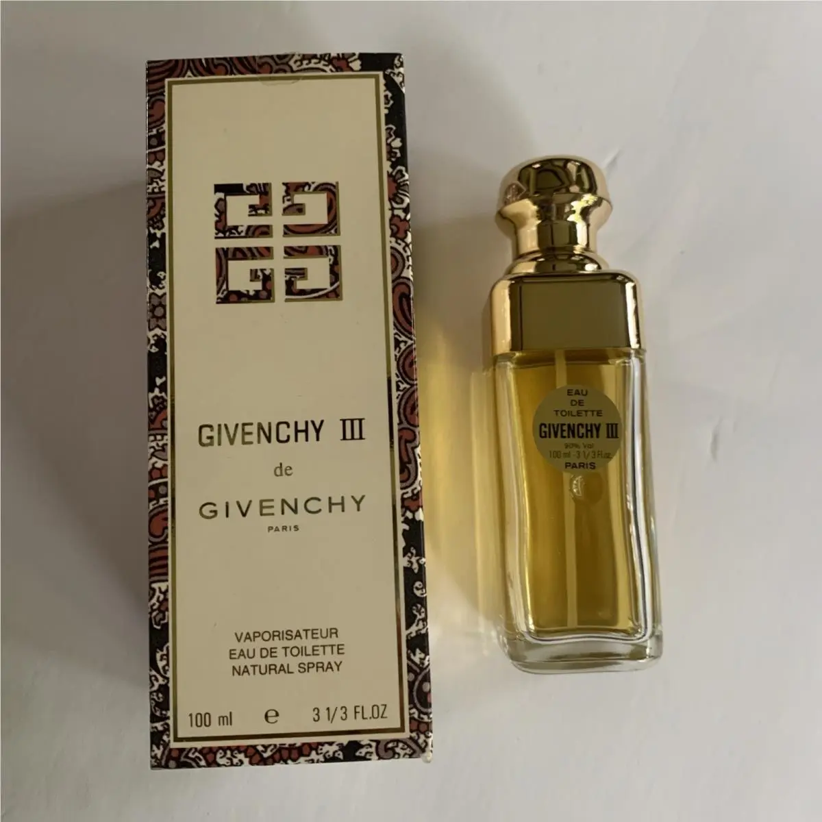 Vtg Givenchy Iii Eau De Toilette 100ml Spray 80s Formula Cib Disney Tag