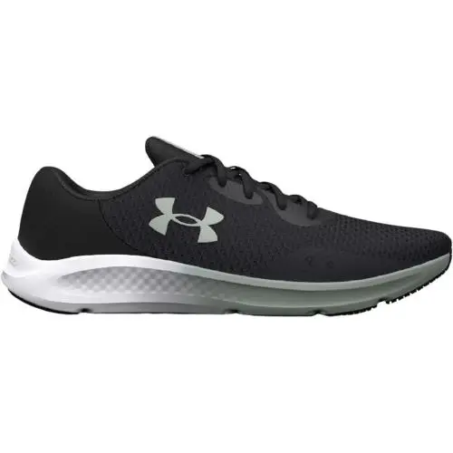 Under Armour Women`s UA Charged Pursuit 3 Running Shoes Jet Gray/jet Gray/green