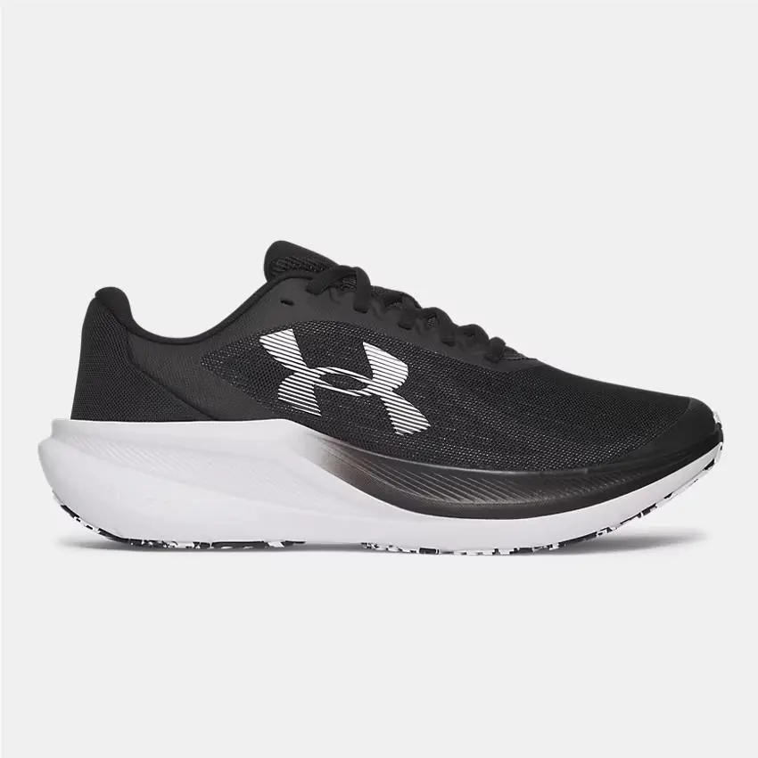 Under Armour Charged+ Chase Men`s Running Shoes Black White Cushion Comfort