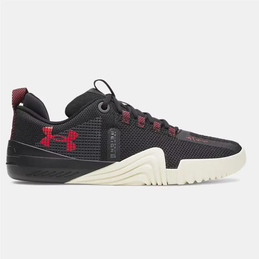 w/ Under Armour Reign 6 Men`s Training Shoes Black UA Tribase Gym Sneakers