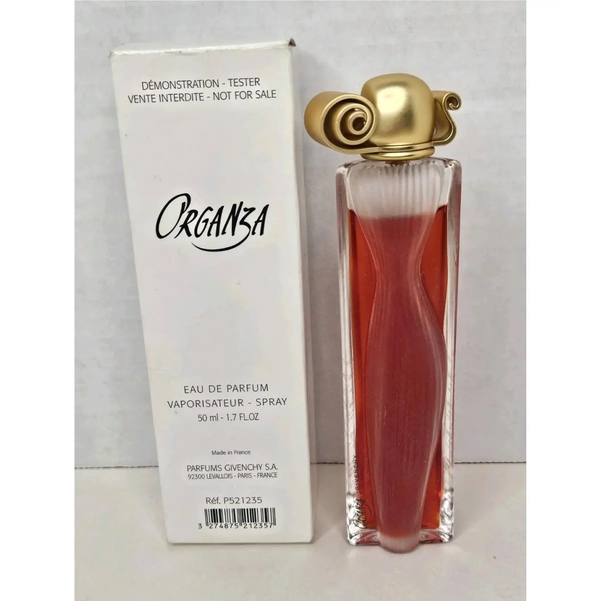 Vintage Red Organza By Givenchy Eau De Parfum Spray 1.7 Fl. Oz. 50 ML Tester