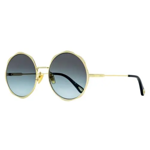 Chloe Scallop Rim Sunglasses CH0184S 005 Gold/blue 59mm
