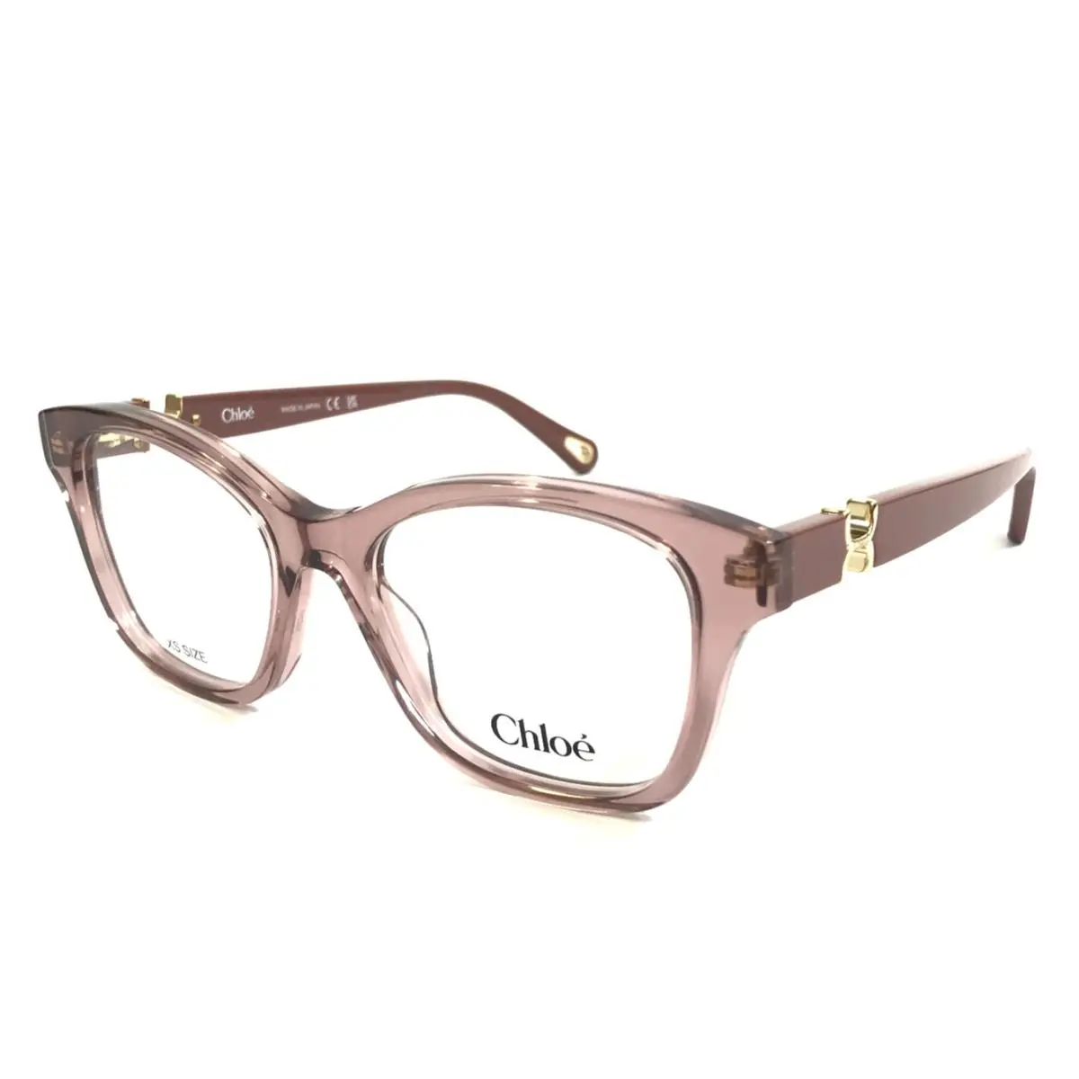 Chloe Eyeglasses Frame CH0334O 003 Pink Transparent Purple Cat Eye 50-17-140