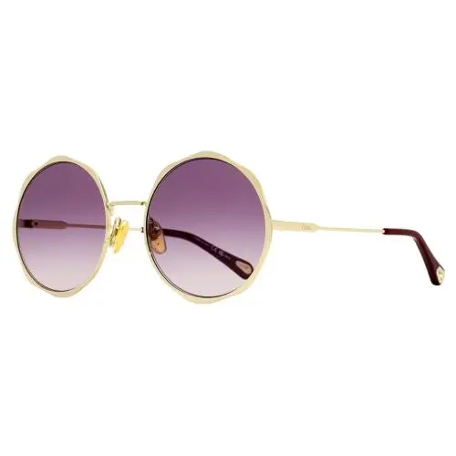Chloe Scallop Rim Sunglasses CH0184S 006 Gold/maroon 59mm