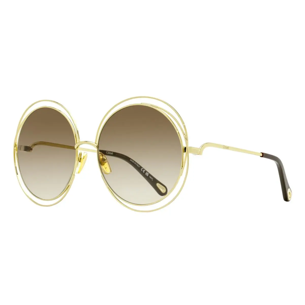 Chloe Large Carlina Sunglasses CH0045S 001 Gold/brown 62mm