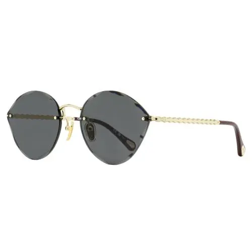 Chloe Beveled Rimless Sunglasses CH0253S 001 Gold/bordeaux 58mm