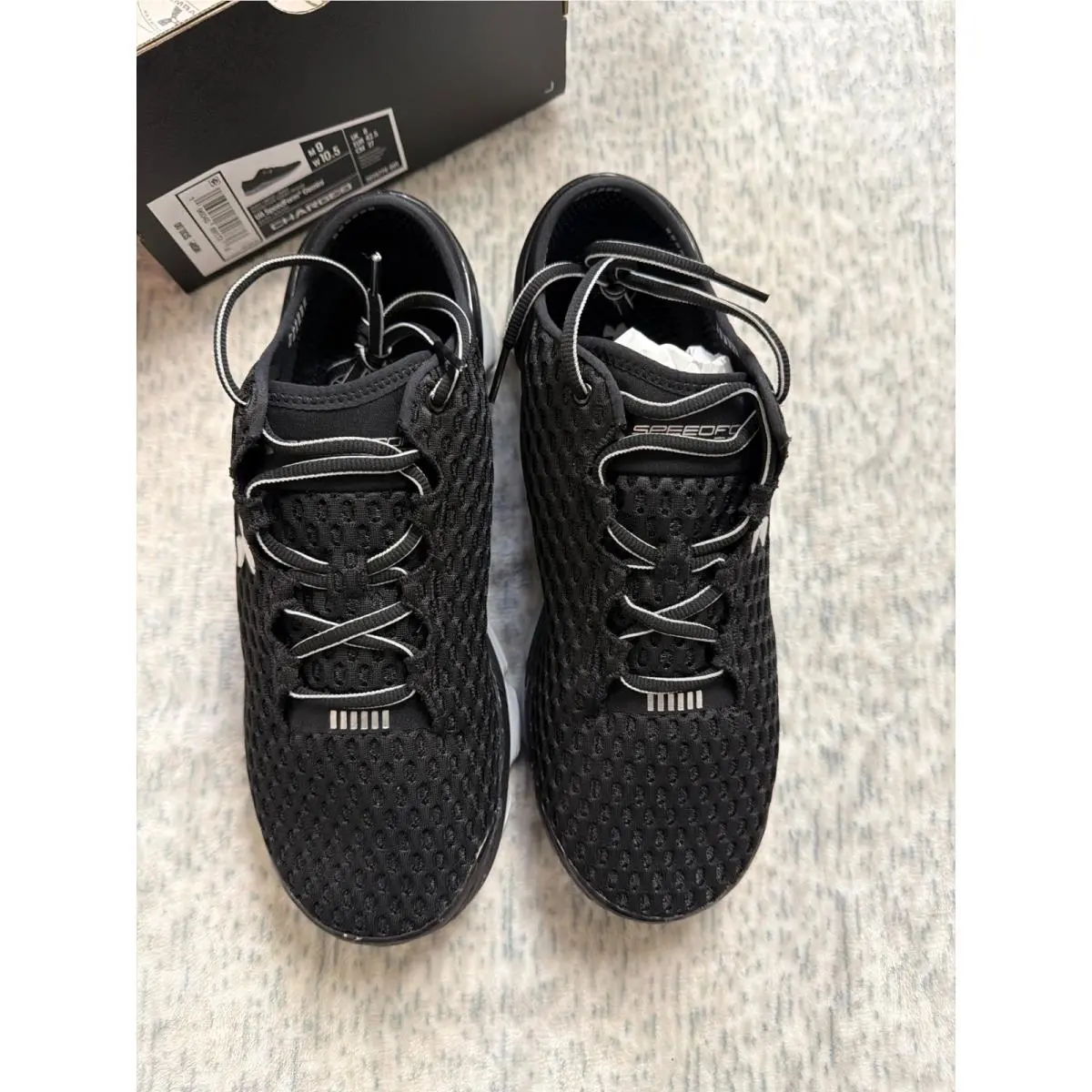 Under Armour Speedform Gemini Mens 9 Black Gray Running Shoes 3026770-001