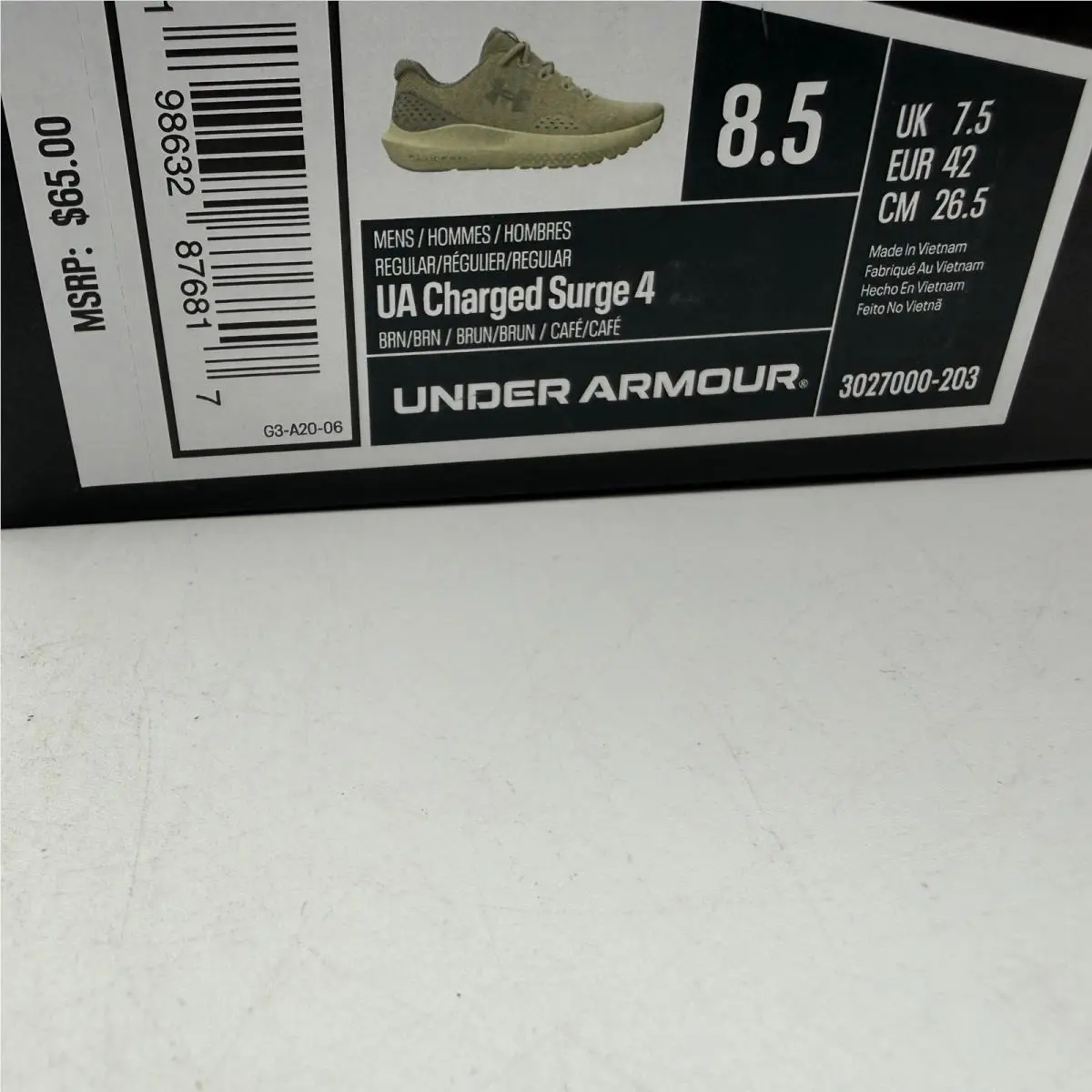 Under Armour shoes - UA Charged Surge 4 - Charged Surge - Brown 0