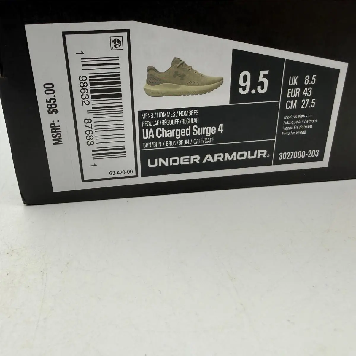 Under Armour shoes - UA Charged Surge 4 - Charged Surge - Brown 0
