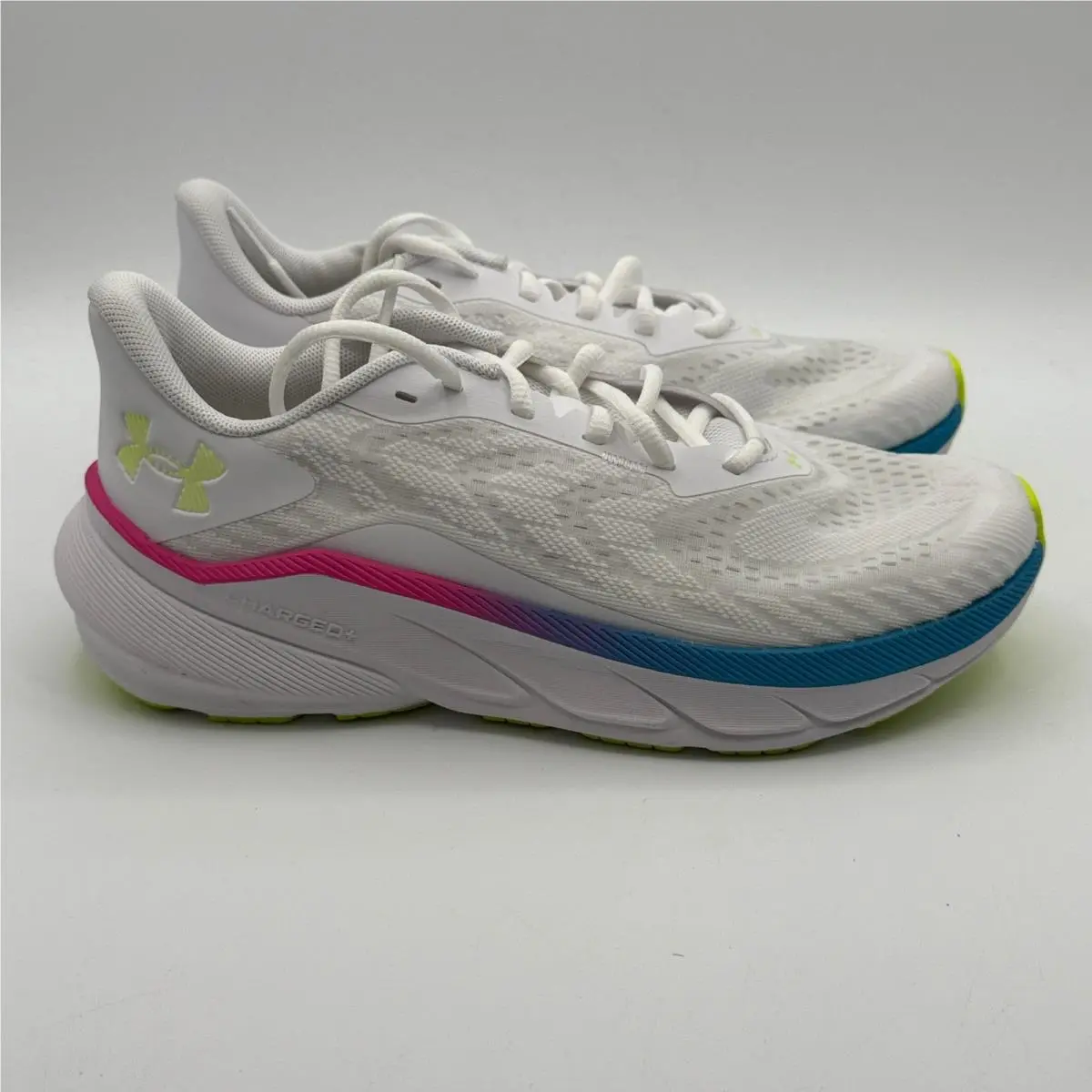 Under Armour UA W Turbulence 3 Shoes Womens Size 8 White Blue Run 6006718-101