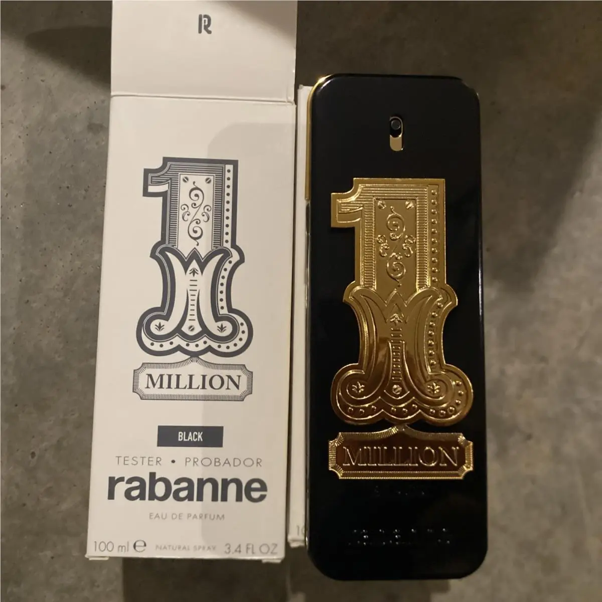 1 Million Black Paco Rabanne 3.4 Oz Eau De Parfum Men Spray Tester Box