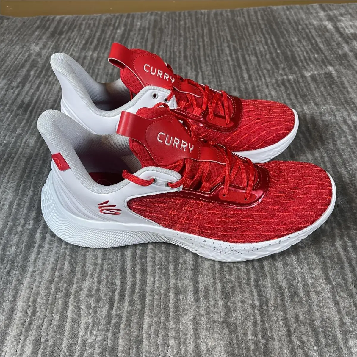 Under Armour Team Curry 9 Shoes Mens Size 13 Red Basketball Sneakers 3025631-100