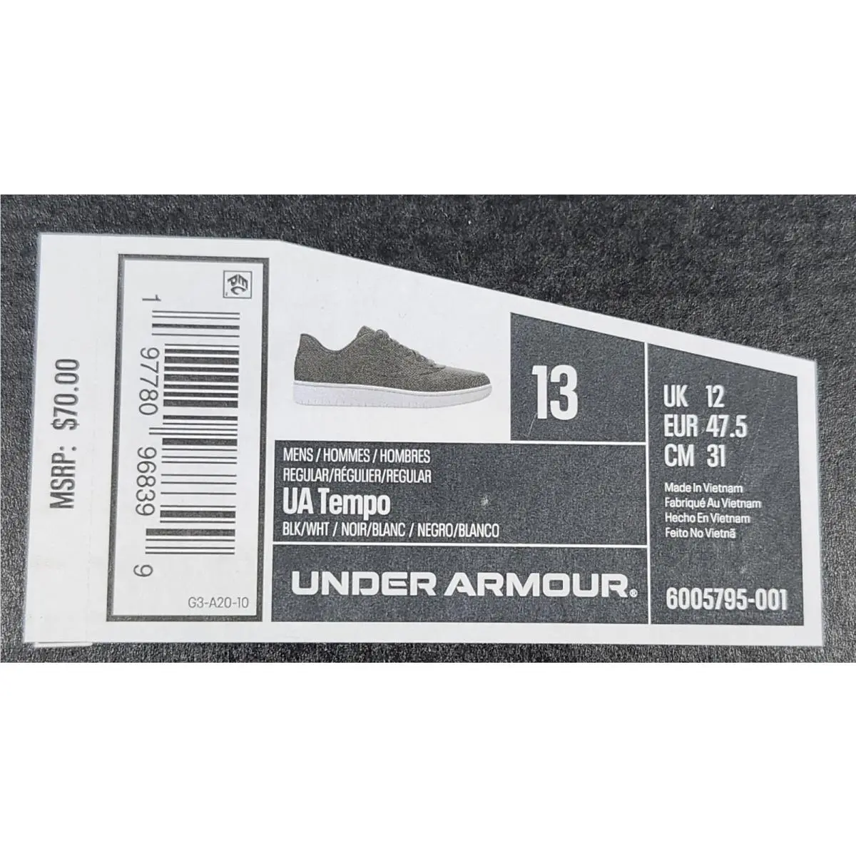 Under Armour shoes - Under Armour Tempo - Tempo - 6005795-001 - Black 10