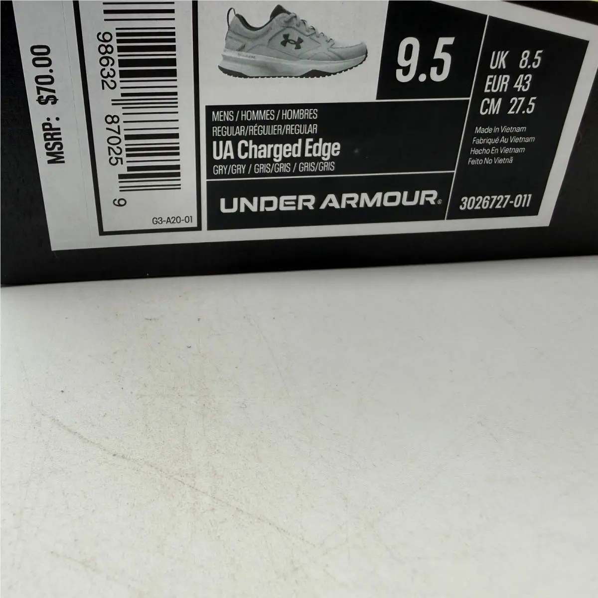 Under Armour shoes - UA Charged Edge - Charged Edge - Gray 0