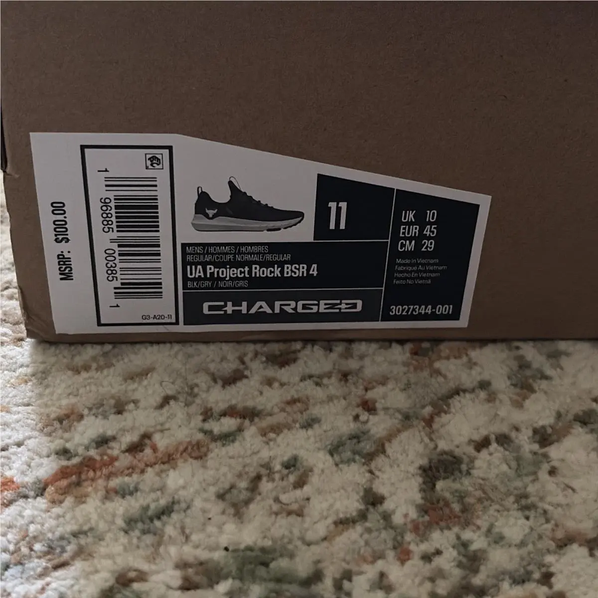 Under Armour shoes - Under Armour Men`s Project Rock BSR 4 Training Shoes - 3027344-001 - Black (UPC: 196885003851) 0