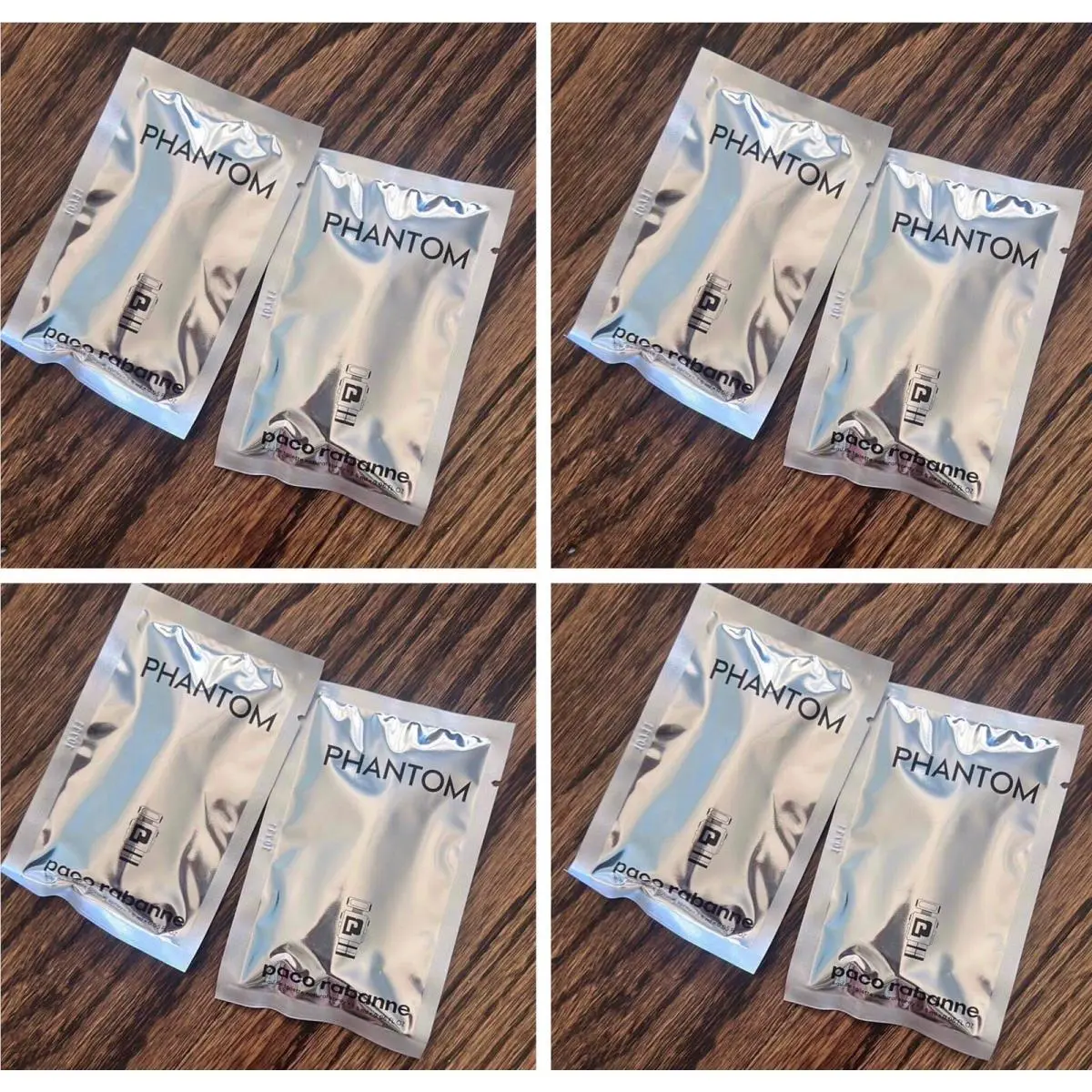 8x Paco Rabanne Phantom Edt Spray Samples Vials 1.5ml /.05 oz Each