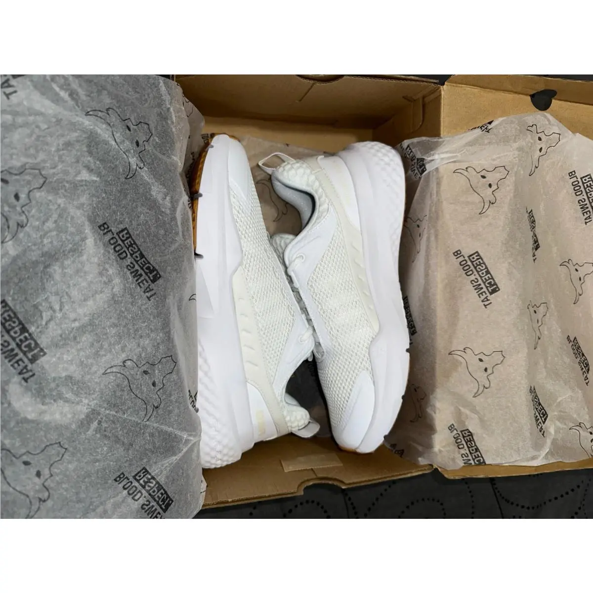 Under Armour The Rock Charged White Shoes Size 8 Men