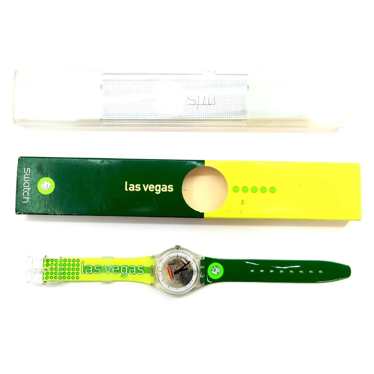 Swatch Watch Destination Las Vegas GK209L with Case Papers 1999 Nos Works