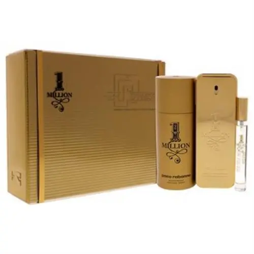 Paco Rabanne 1 Million 3PCS Eau De Toilette Gift Set For Men