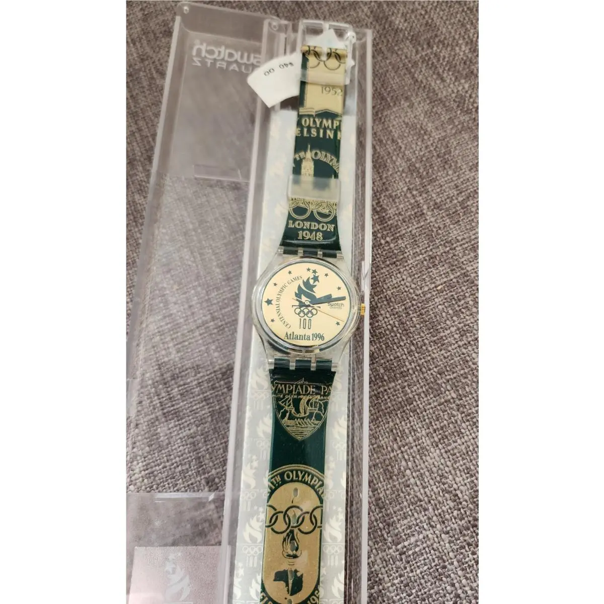 Vtg Swatch Swiss Centennial Olympic Games Atlanta 1996 Collection Watch Mint