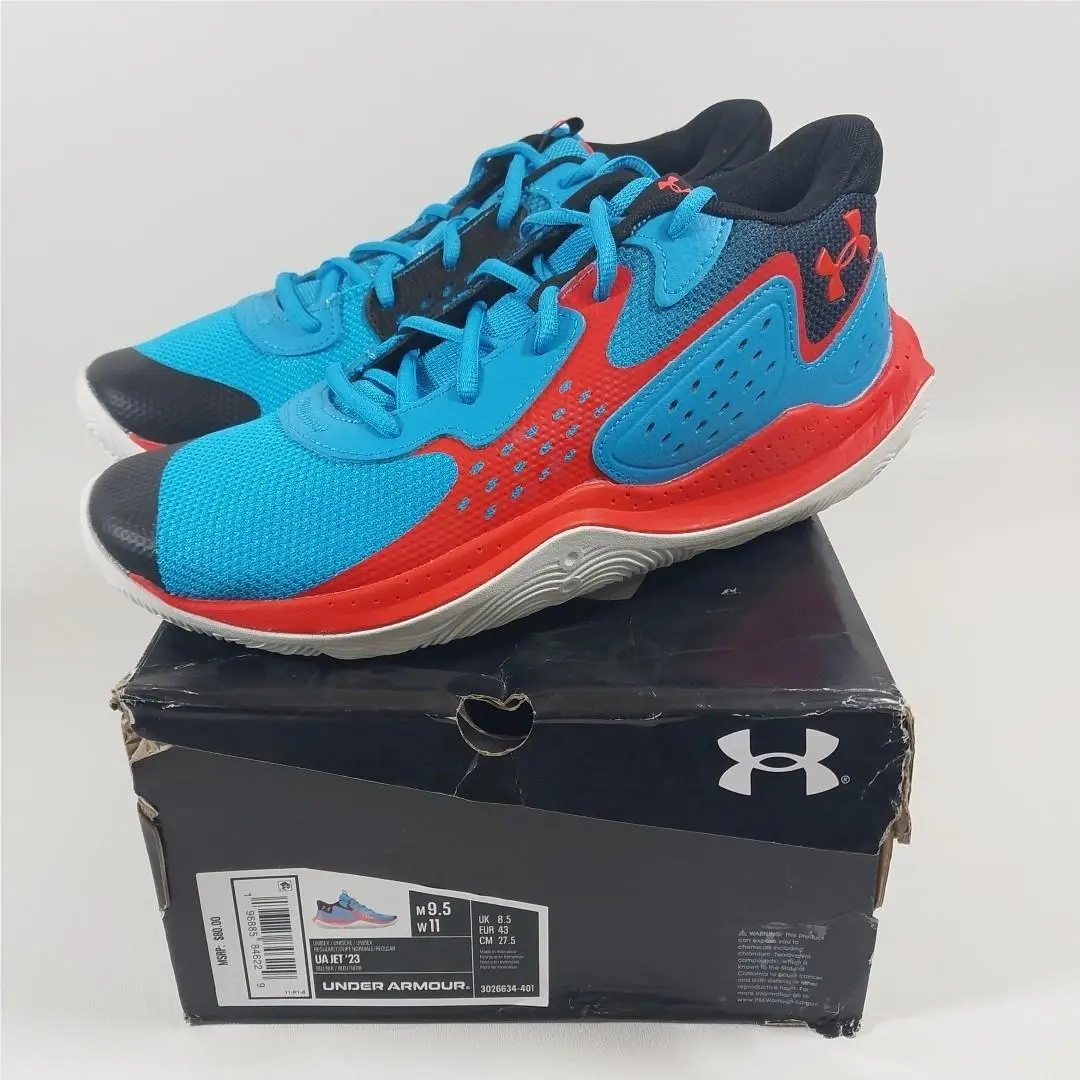 Nwb-under Armour Jet `23 Unisex Shoes Blue/red Size M 9.5
