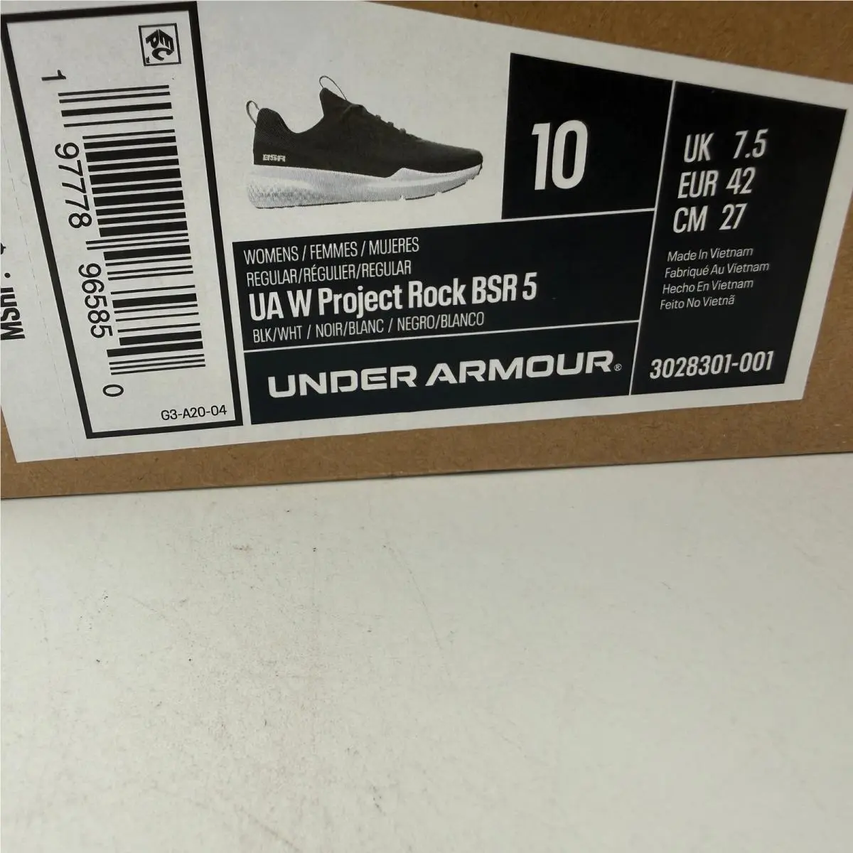 Under Armour shoes - UA W Project Rock BSR 5 - Black 0