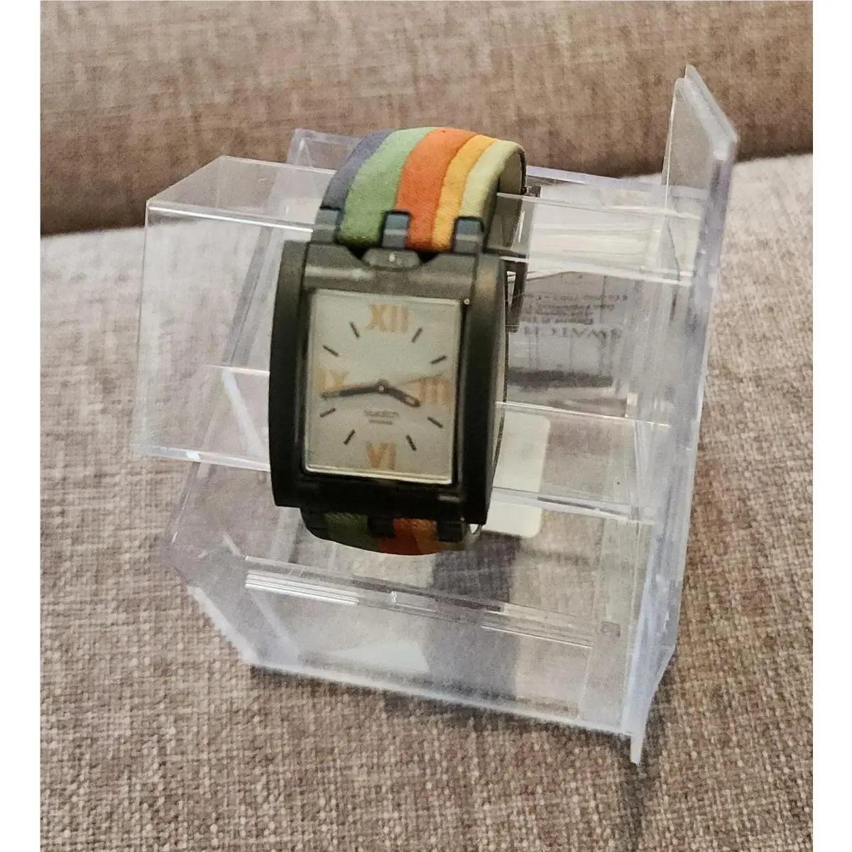Y2K Swatch Classic Originals Along The Stripes SUFM100 Rare