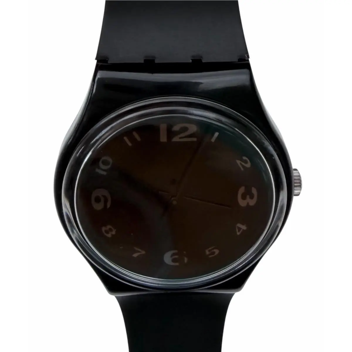 Vintage Swatch Watch After Dark GB144 1992 Standard Gents Black On Black 34mm
