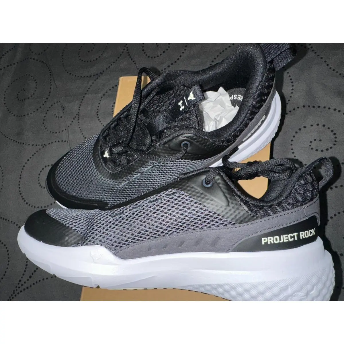 Under Armour shoes - UNDER ARMOUR THE ROCK CHARGED - BLACK + GRAY 0