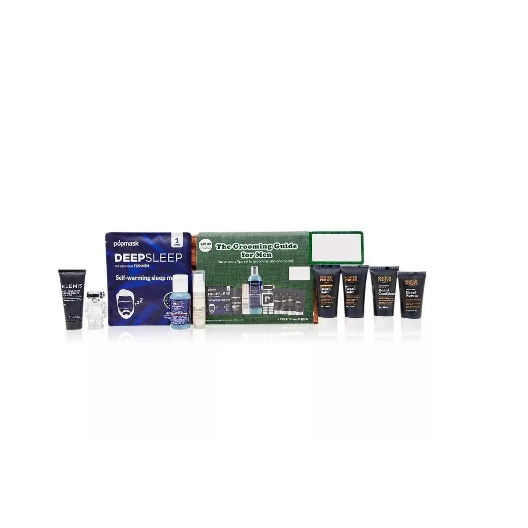 Paco Rabanne 10 Piece Grooming Kit For Men Serum Mask Conditioner Beard Balm Travel Spray