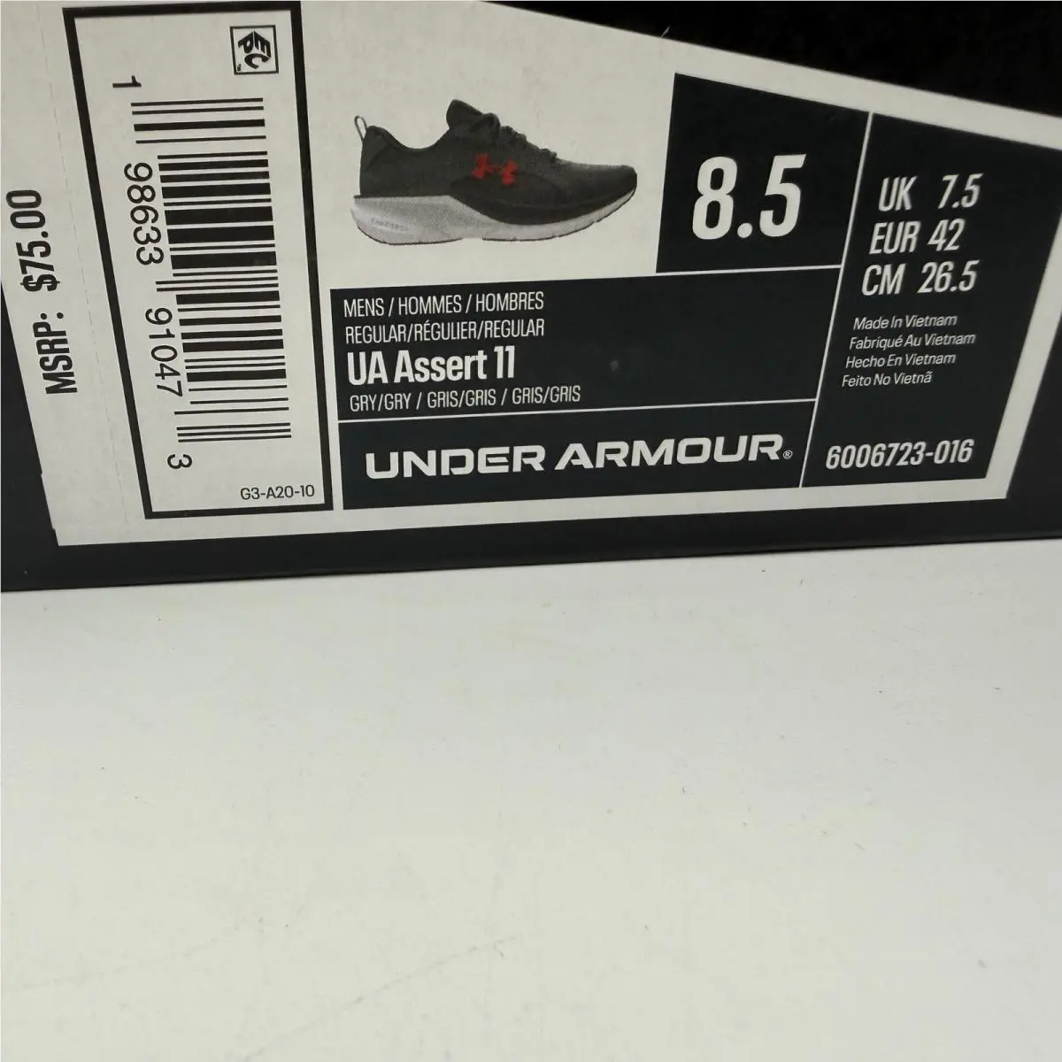 Under Armour shoes - UA Assert 11 - Assert - Black 5
