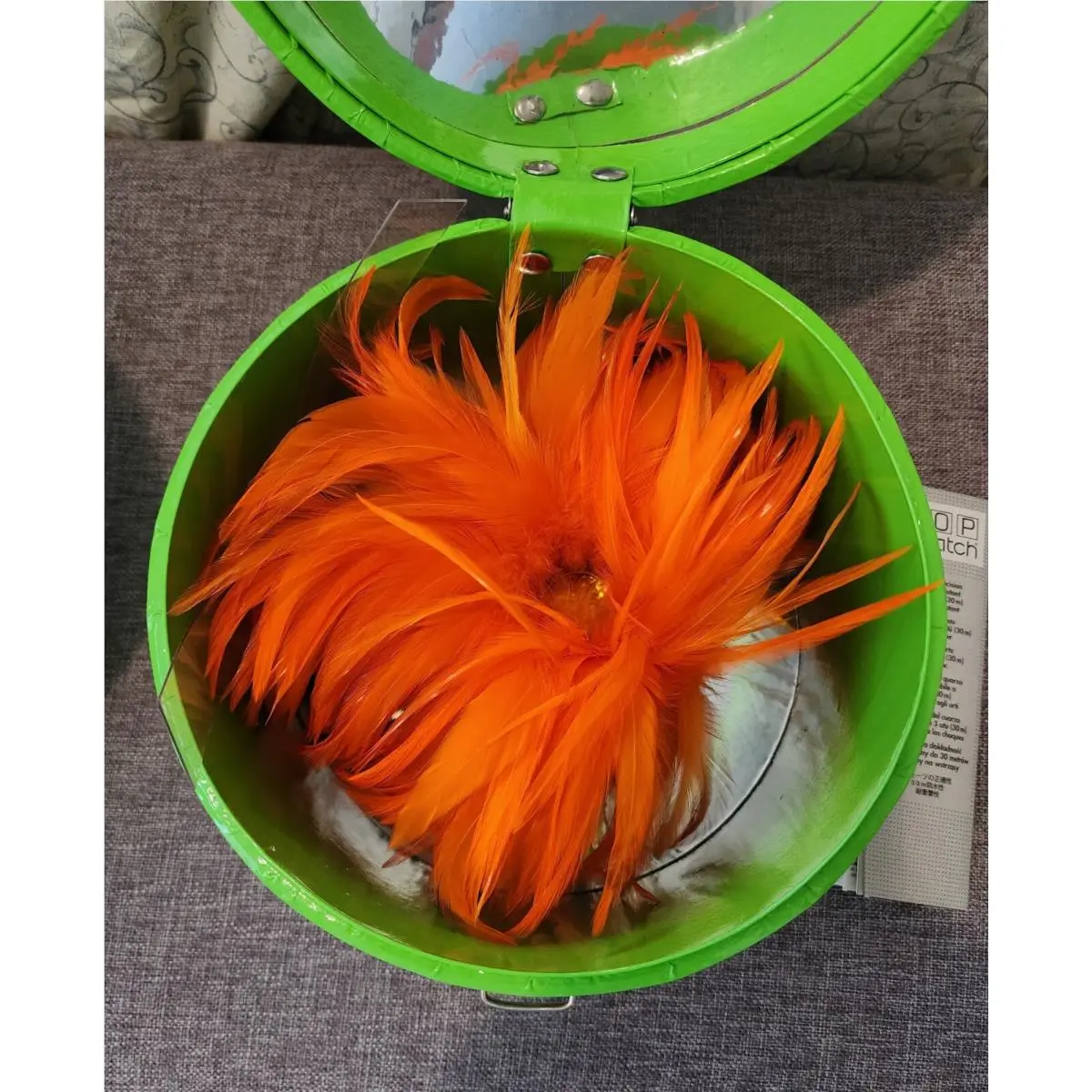 Swatch Pop Watch Feathers Nip Mint 1996 PMZ105 Limited Edition Set Orange