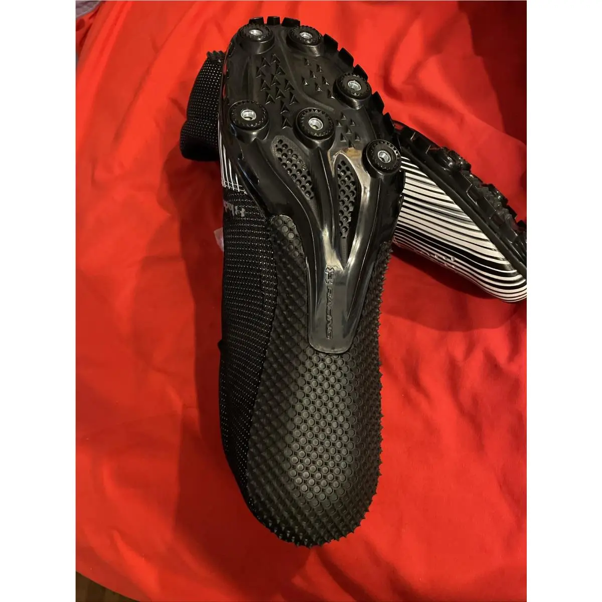 Under Armour shoes - UNDER ARMOR KICK SPRINT SPIKE - Black And White 7