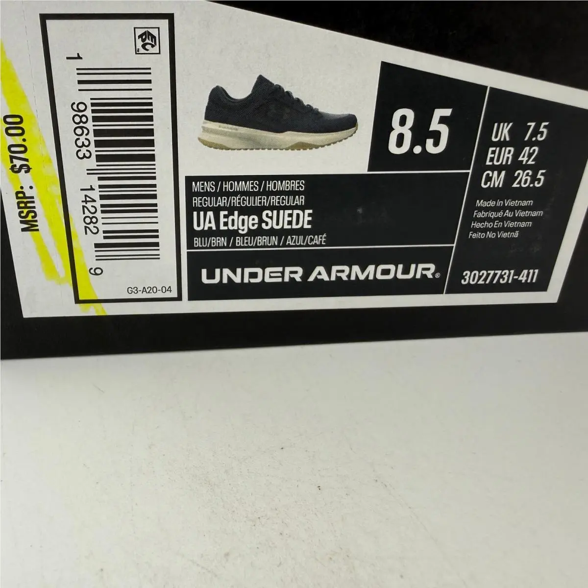 Under Armour shoes - UA Edge Suede - Edge Suede - Blue 0