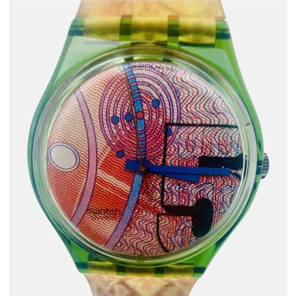 Vintage Swatch Watch Franco GG110 Standard Gents 1991 34mm Swiss Made Quartz Nos