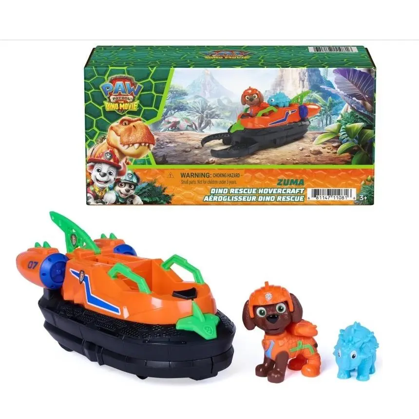 Paw Patrol The Dino Movie Zuma Dino Rescue Hovercraft Toy Vehicle