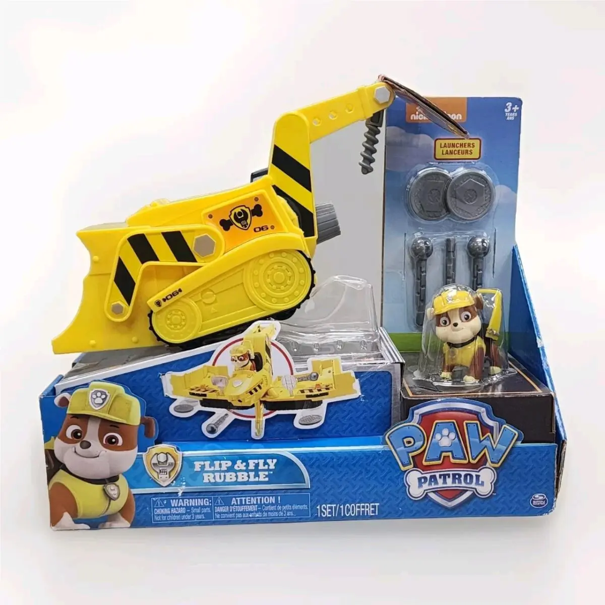 Nickelodeon Paw Patrol Flip Fly Rubble 2 In 1 Transforming Bulldozer Read Dsc