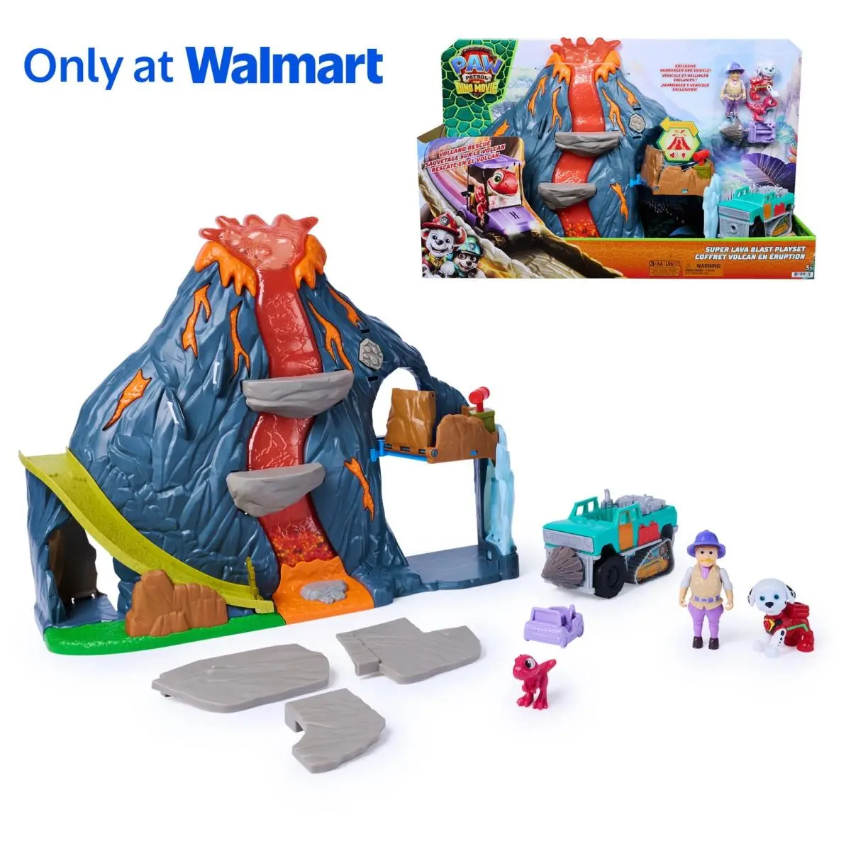 Paw Patrol Super Lava Blast Volcano Playset with Exclusive Humdinger Figure