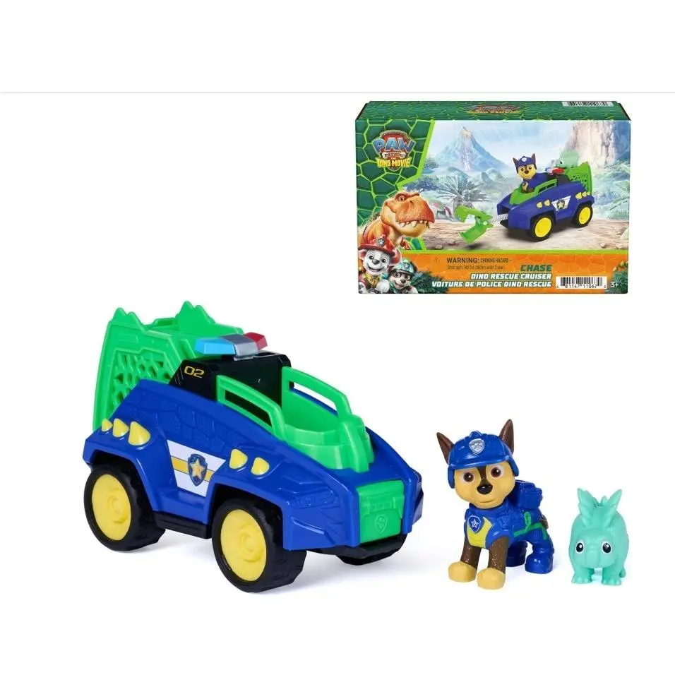 Paw Patrol The Dino Movie Chase Dino Rescue Cruiser Toy Car Vehicle