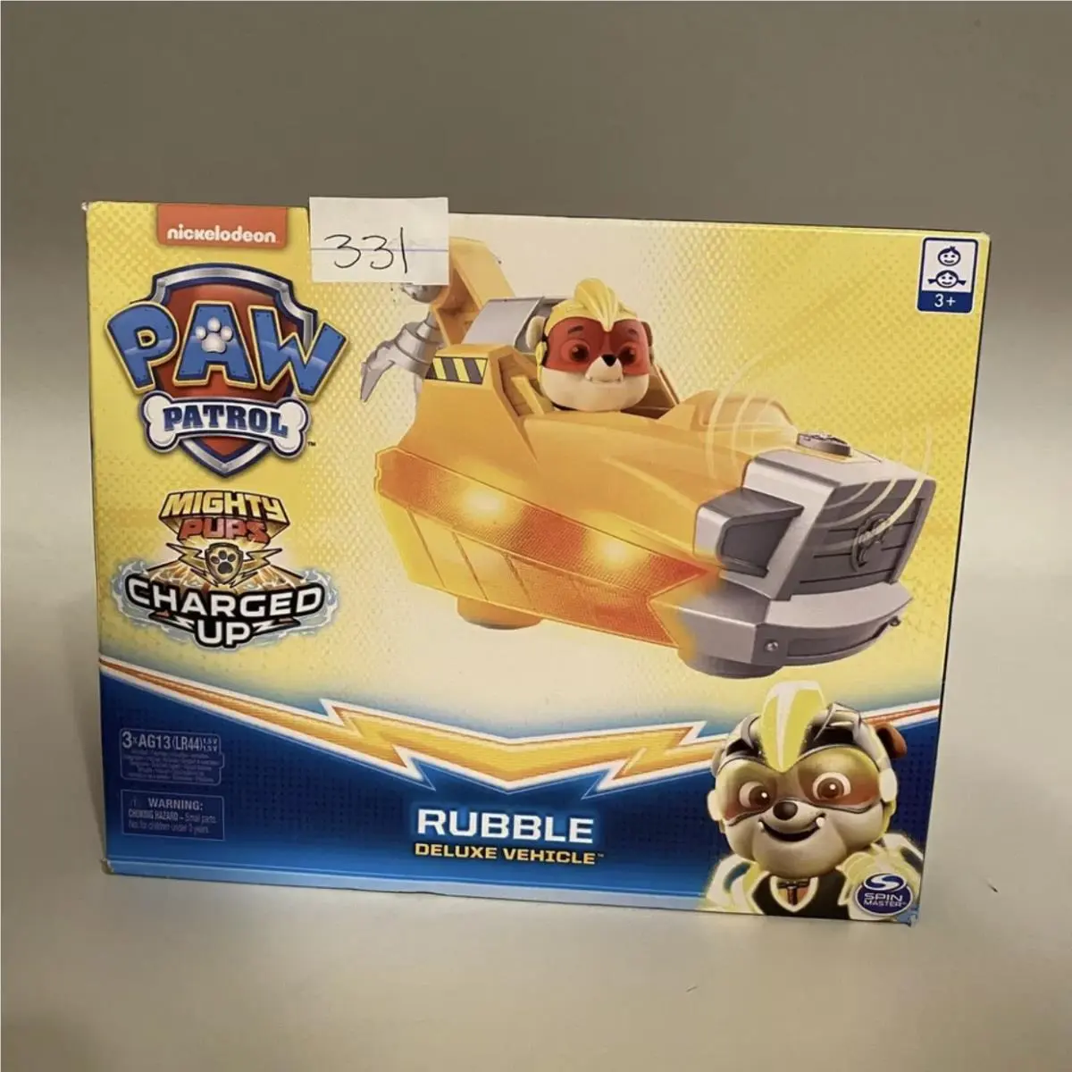Spin Master Paw Patrol Rubble Deluxe Vehicle Toy Charged Up