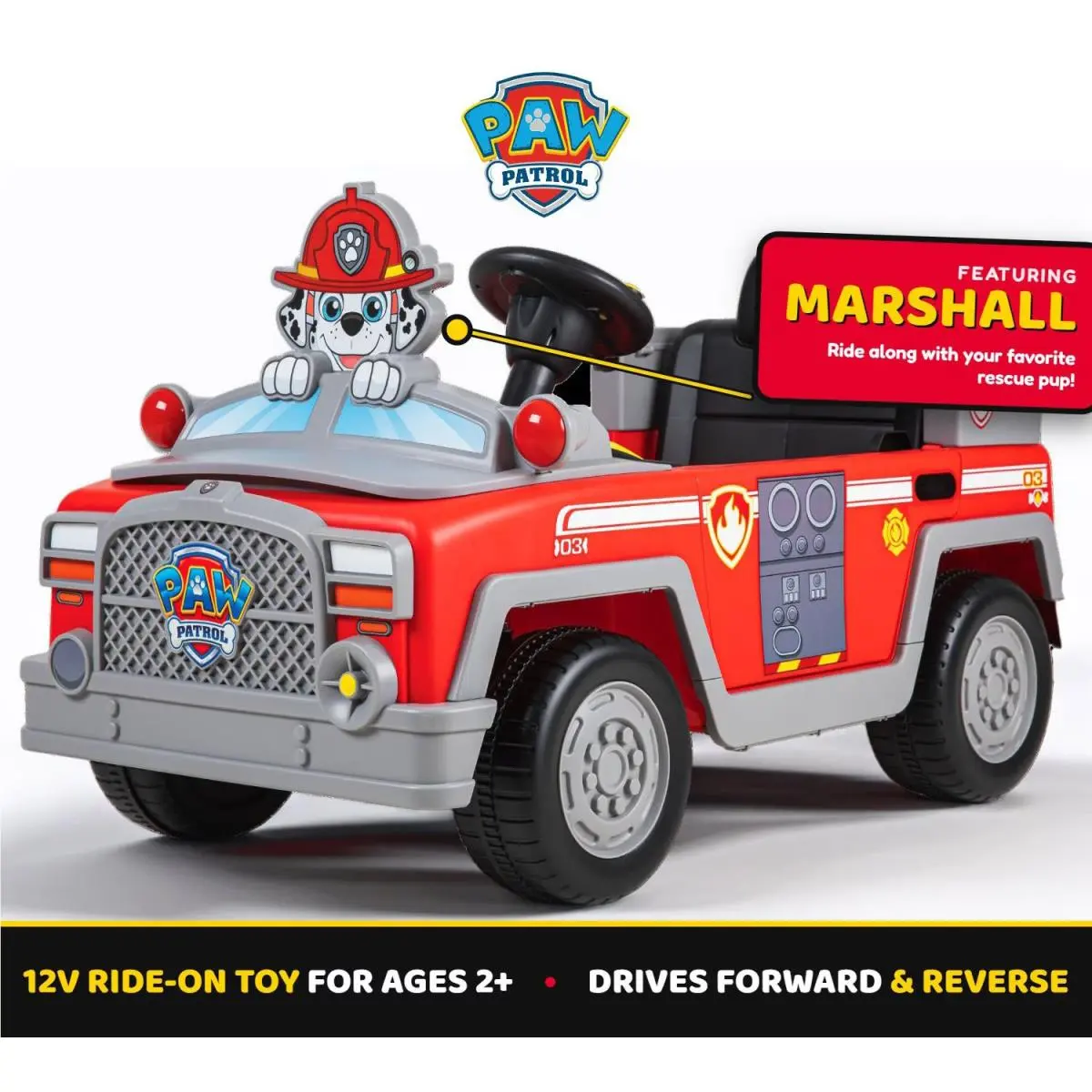 Paw Patrol Marshall 12V Fire Truck Ride-on