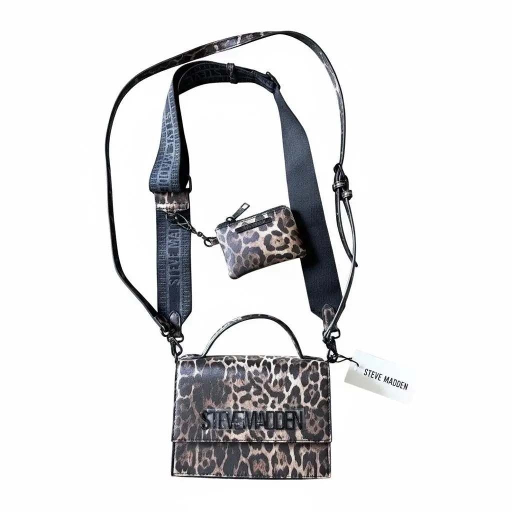 Small Leopard Handbag Purse by Steve Madden