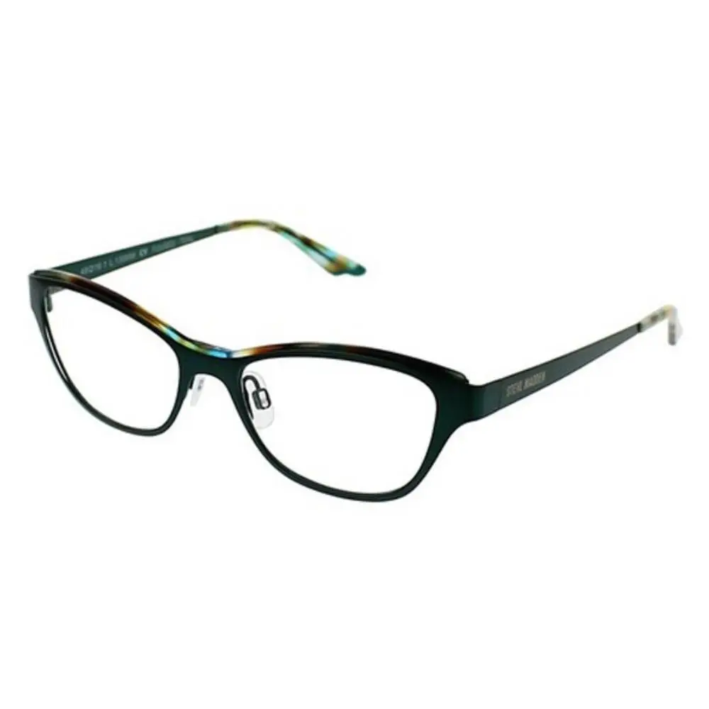 Steve Madden SM Fuused Teal Womens Designer Cat Eye Eyeglasses Frames 51-16-135