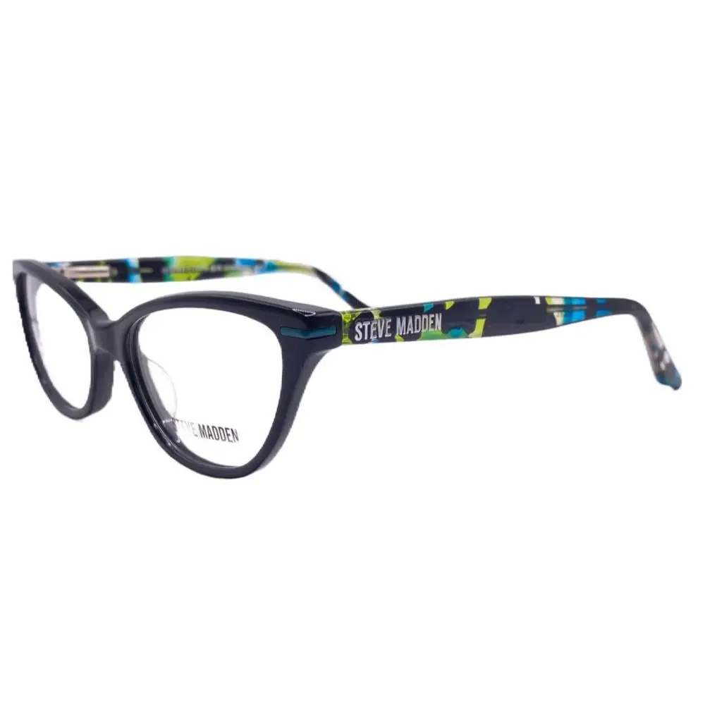 Steve Madden SM Gorggeous Black Womens Designer Eyeglasses Frames 48-15-130